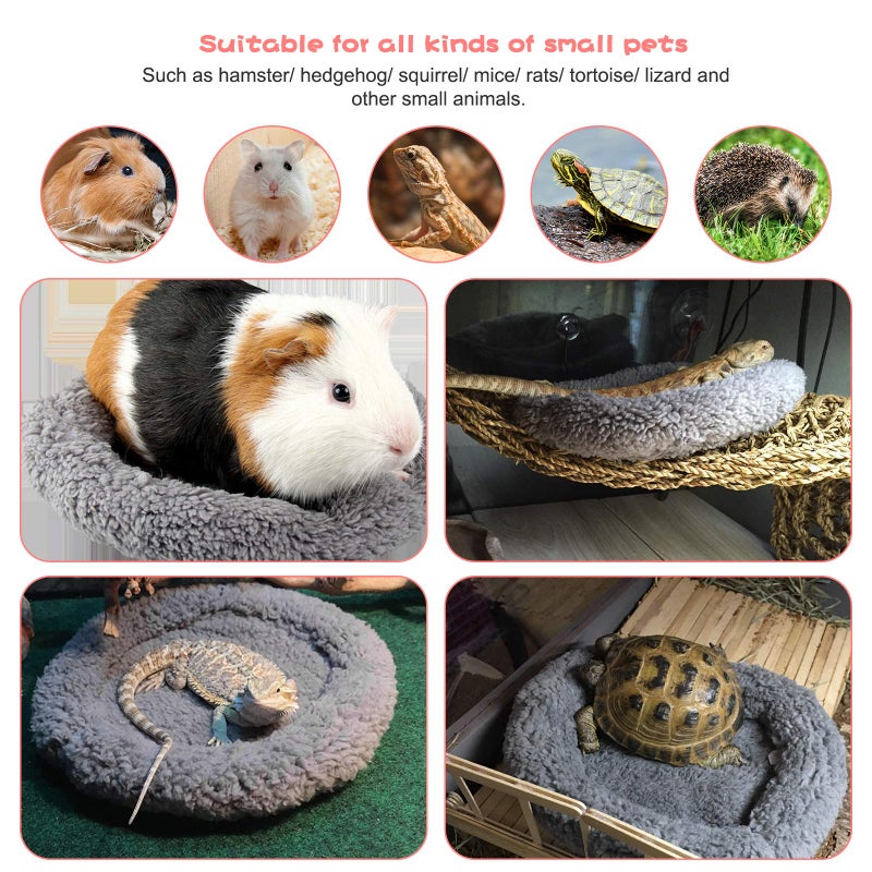 BWOGUE Hamster Bed,Round Velvet Warm Sleep Mat Pad for Hamster/Hedgehog/Squirrel/Guinea Pig/Rats and Other Small Animals - Image 5